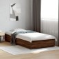 vidaXL Bettgestell Braun Eichen-Optik 100x200 cm Holzwerkstoff Metall vidaXL Bettgestell Braun Eichen-Optik 100x200 cm Holzwerkstoff Metall