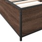 vidaXL Bettgestell Braun Eichen-Optik 100x200 cm Holzwerkstoff Metall vidaXL Bettgestell Braun Eichen-Optik 100x200 cm Holzwerkstoff Metall