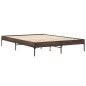 vidaXL Bettgestell Braun Eichen-Optik 140x200 cm Holzwerkstoff Metall vidaXL Bettgestell Braun Eichen-Optik 140x200 cm Holzwerkstoff Metall