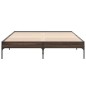 vidaXL Bettgestell Braun Eichen-Optik 140x200 cm Holzwerkstoff Metall vidaXL Bettgestell Braun Eichen-Optik 140x200 cm Holzwerkstoff Metall