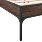 vidaXL Bettgestell Braun Eichen-Optik 140x200 cm Holzwerkstoff Metall vidaXL Bettgestell Braun Eichen-Optik 140x200 cm Holzwerkstoff Metall