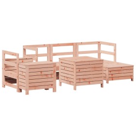 vidaXL 7-tlg. Garten-Sofagarnitur Massivholz Douglasie