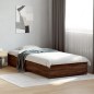 vidaXL Bettgestell Braun Eichen-Optik 75x190 cm Holzwerkstoff Metall vidaXL Bettgestell Braun Eichen-Optik 75x190 cm Holzwerkstoff Metall
