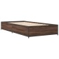 vidaXL Bettgestell Braun Eichen-Optik 75x190 cm Holzwerkstoff Metall vidaXL Bettgestell Braun Eichen-Optik 75x190 cm Holzwerkstoff Metall
