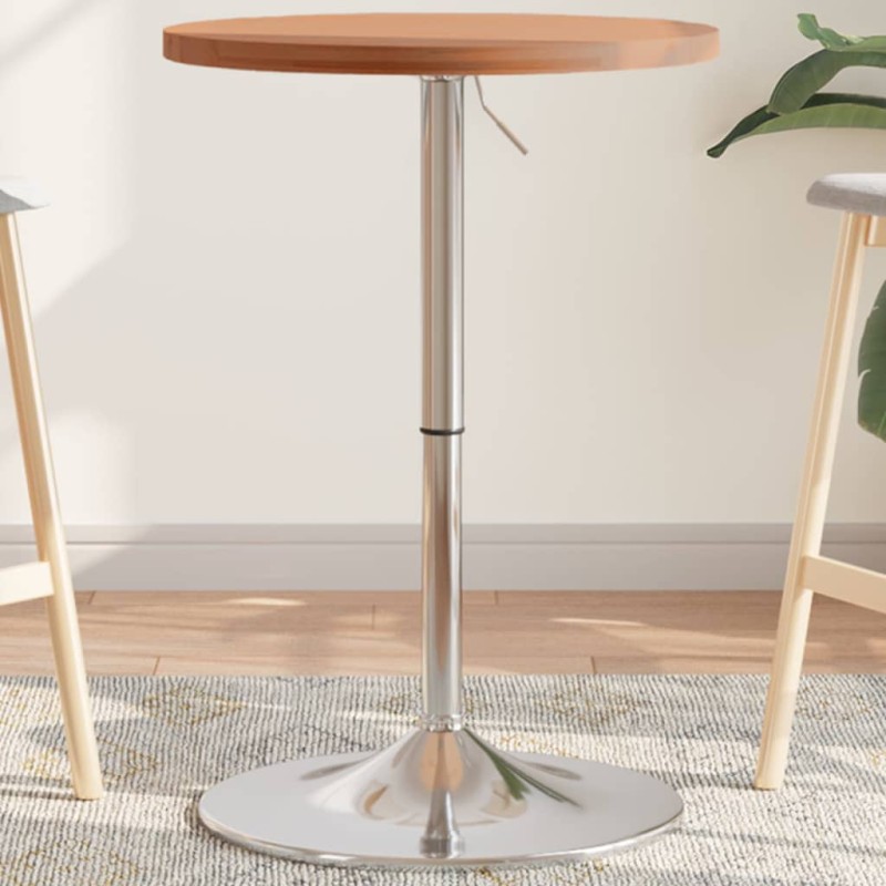 vidaXL Bartisch Ø50x90,5 cm Massivholz Buche vidaXL Bartisch Ø50x90,5 cm Massivholz Buche