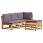 vidaXL 5-tlg. Garten-Lounge-Set mit Kissen Massivholz Akazie vidaXL 5-tlg. Garten-Lounge-Set mit Kissen Massivholz Akazie