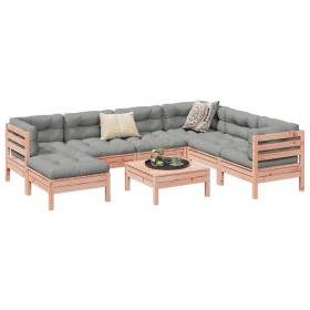vidaXL 8-tlg. Garten-Sofagarnitur mit Kissen Massivholz Douglasie