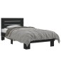 vidaXL Bettgestell Schwarz 75x190 cm Holzwerkstoff und Metall vidaXL Bettgestell Schwarz 75x190 cm Holzwerkstoff und Metall