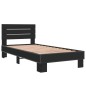 vidaXL Bettgestell Schwarz 75x190 cm Holzwerkstoff und Metall vidaXL Bettgestell Schwarz 75x190 cm Holzwerkstoff und Metall
