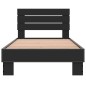 vidaXL Bettgestell Schwarz 75x190 cm Holzwerkstoff und Metall vidaXL Bettgestell Schwarz 75x190 cm Holzwerkstoff und Metall
