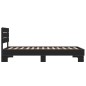 vidaXL Bettgestell Schwarz 75x190 cm Holzwerkstoff und Metall vidaXL Bettgestell Schwarz 75x190 cm Holzwerkstoff und Metall