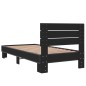 vidaXL Bettgestell Schwarz 75x190 cm Holzwerkstoff und Metall vidaXL Bettgestell Schwarz 75x190 cm Holzwerkstoff und Metall