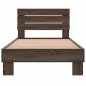 vidaXL Bettgestell Braun Eichen-Optik 75x190 cm Holzwerkstoff Metall vidaXL Bettgestell Braun Eichen-Optik 75x190 cm Holzwerkstoff Metall