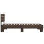 vidaXL Bettgestell Braun Eichen-Optik 75x190 cm Holzwerkstoff Metall vidaXL Bettgestell Braun Eichen-Optik 75x190 cm Holzwerkstoff Metall