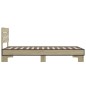 vidaXL Bettgestell Sonoma-Eiche 90x190 cm Holzwerkstoff und Metall vidaXL Bettgestell Sonoma-Eiche 90x190 cm Holzwerkstoff und Metall