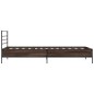vidaXL Bettgestell Braun Eichen-Optik 90x200 cm Holzwerkstoff Metall vidaXL Bettgestell Braun Eichen-Optik 90x200 cm Holzwerkstoff Metall