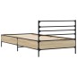 vidaXL Bettgestell Sonoma-Eiche 90x190 cm Holzwerkstoff und Metall vidaXL Bettgestell Sonoma-Eiche 90x190 cm Holzwerkstoff und Metall