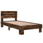 vidaXL Bettgestell Räuchereiche 100x200 cm Holzwerkstoff und Metall vidaXL Bettgestell Räuchereiche 100x200 cm Holzwerkstoff und Metall