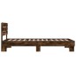 vidaXL Bettgestell Räuchereiche 100x200 cm Holzwerkstoff und Metall vidaXL Bettgestell Räuchereiche 100x200 cm Holzwerkstoff und Metall