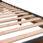 vidaXL Bettgestell Räuchereiche 100x200 cm Holzwerkstoff und Metall vidaXL Bettgestell Räuchereiche 100x200 cm Holzwerkstoff und Metall