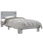 vidaXL Bettgestell Grau Sonoma 90x200 cm Holzwerkstoff und Metall vidaXL Bettgestell Grau Sonoma 90x200 cm Holzwerkstoff und Metall