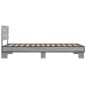 vidaXL Bettgestell Grau Sonoma 90x200 cm Holzwerkstoff und Metall vidaXL Bettgestell Grau Sonoma 90x200 cm Holzwerkstoff und Metall