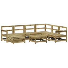 vidaXL 8-tlg. Garten-Sofagarnitur Kiefernholz Imprägniert