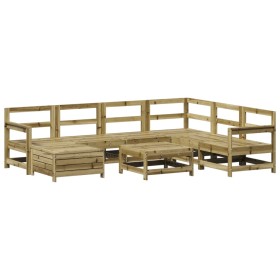 vidaXL 8-tlg. Garten-Sofagarnitur Kiefernholz Imprägniert