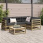 vidaXL 5-tlg. Garten-Sofagarnitur mit Kissen Kiefernholz Imprägniert vidaXL 5-tlg. Garten-Sofagarnitur mit Kissen Kiefernholz Imprägniert