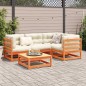 vidaXL 5-tlg. Garten-Sofagarnitur mit Kissen Wachsbraun Kiefernholz vidaXL 5-tlg. Garten-Sofagarnitur mit Kissen Wachsbraun Kiefernholz