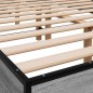 vidaXL Bettgestell Grau Sonoma 135x190 cm Holzwerkstoff und Metall vidaXL Bettgestell Grau Sonoma 135x190 cm Holzwerkstoff und Metall