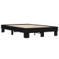 vidaXL Bettgestell Schwarz 140x190 cm Holzwerkstoff und Metall vidaXL Bettgestell Schwarz 140x190 cm Holzwerkstoff und Metall