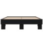 vidaXL Bettgestell Schwarz 140x190 cm Holzwerkstoff und Metall vidaXL Bettgestell Schwarz 140x190 cm Holzwerkstoff und Metall