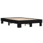 vidaXL Bettgestell Schwarz 140x190 cm Holzwerkstoff und Metall vidaXL Bettgestell Schwarz 140x190 cm Holzwerkstoff und Metall