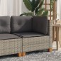 vidaXL Garten-Ecksofa mit Kissen Grau Poly Rattan vidaXL Garten-Ecksofa mit Kissen Grau Poly Rattan