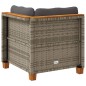 vidaXL Garten-Ecksofa mit Kissen Grau Poly Rattan vidaXL Garten-Ecksofa mit Kissen Grau Poly Rattan