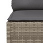 vidaXL Garten-Ecksofa mit Kissen Grau Poly Rattan vidaXL Garten-Ecksofa mit Kissen Grau Poly Rattan