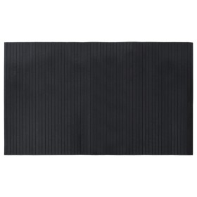 vidaXL Teppich Rechteckig Schwarz 60x100 cm Bambus