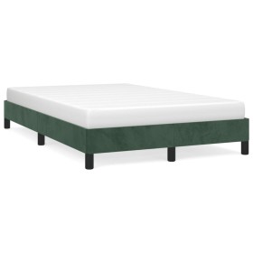 vidaXL Bettgestell Dunkelgrün 120x190 cm Samt