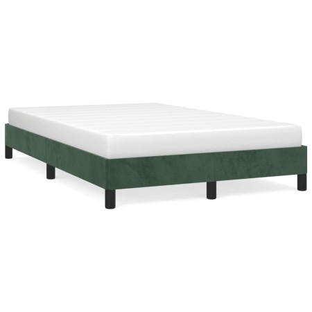 vidaXL Bettgestell Dunkelgrün 120x190 cm Samt