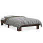 vidaXL Bettgestell Braun Eichen-Optik 75x190 cm Holzwerkstoff Metall vidaXL Bettgestell Braun Eichen-Optik 75x190 cm Holzwerkstoff Metall