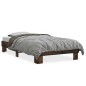 vidaXL Bettgestell Räuchereiche 90x200 cm Holzwerkstoff und Metall vidaXL Bettgestell Räuchereiche 90x200 cm Holzwerkstoff und Metall