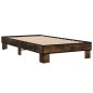 vidaXL Bettgestell Räuchereiche 90x200 cm Holzwerkstoff und Metall vidaXL Bettgestell Räuchereiche 90x200 cm Holzwerkstoff und Metall