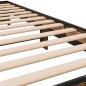 vidaXL Bettgestell Räuchereiche 90x200 cm Holzwerkstoff und Metall vidaXL Bettgestell Räuchereiche 90x200 cm Holzwerkstoff und Metall