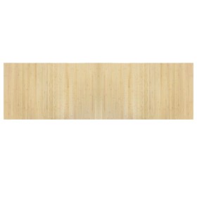 vidaXL Teppich Rechteckig Hell Natur 60x200 cm Bambus