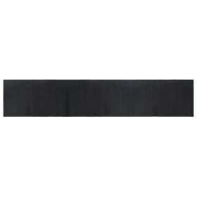 vidaXL Teppich Rechteckig Schwarz 60x300 cm Bambus