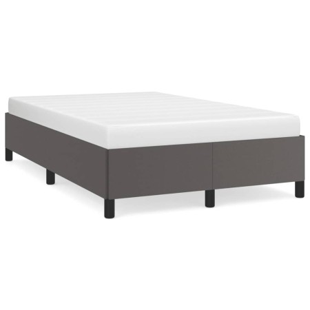 vidaXL Bettgestell Grau 120x190 cm Kunstleder