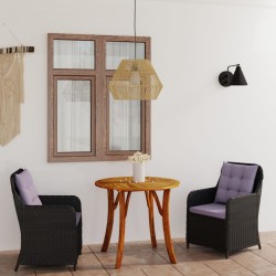 3-tlg. Garten-Essgruppe Schwarz