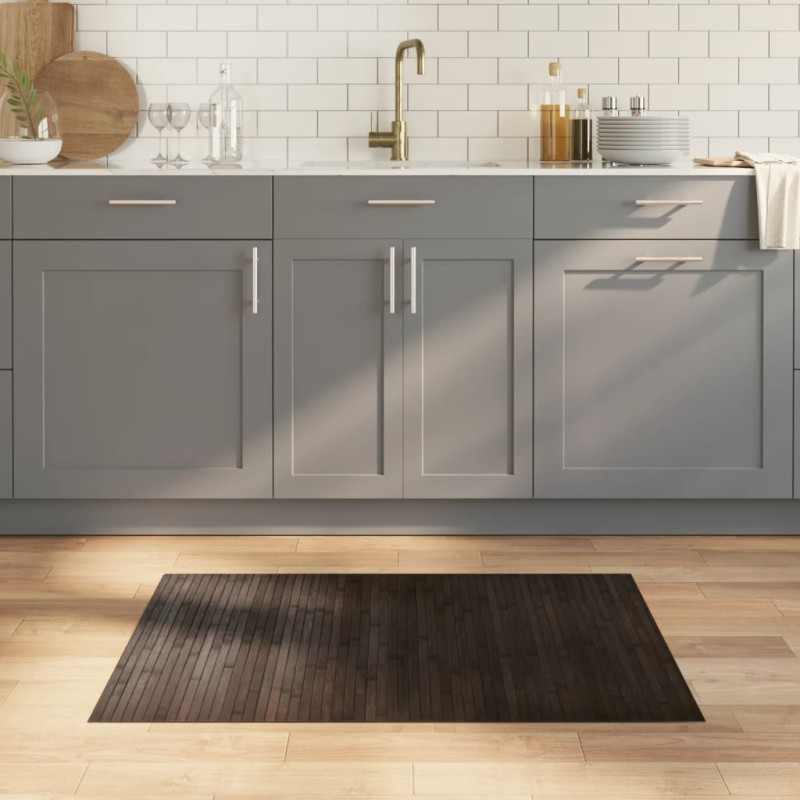 vidaXL Teppich Rechteckig Dunkelbraun 70x100 cm Bambus vidaXL Teppich Rechteckig Dunkelbraun 70x100 cm Bambus