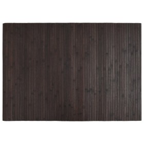 vidaXL Teppich Rechteckig Dunkelbraun 70x100 cm Bambus